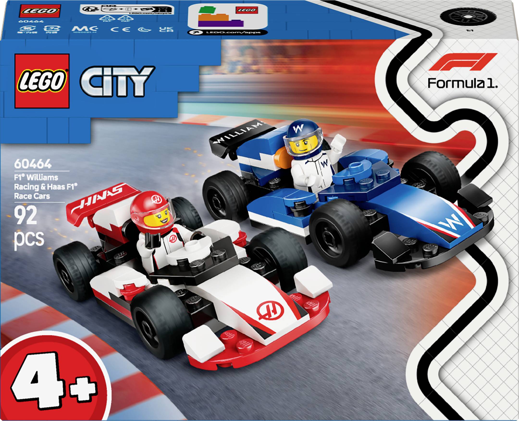 60464 LEGO® CITY F1® Williams Racing und Haas F1® Rennautos