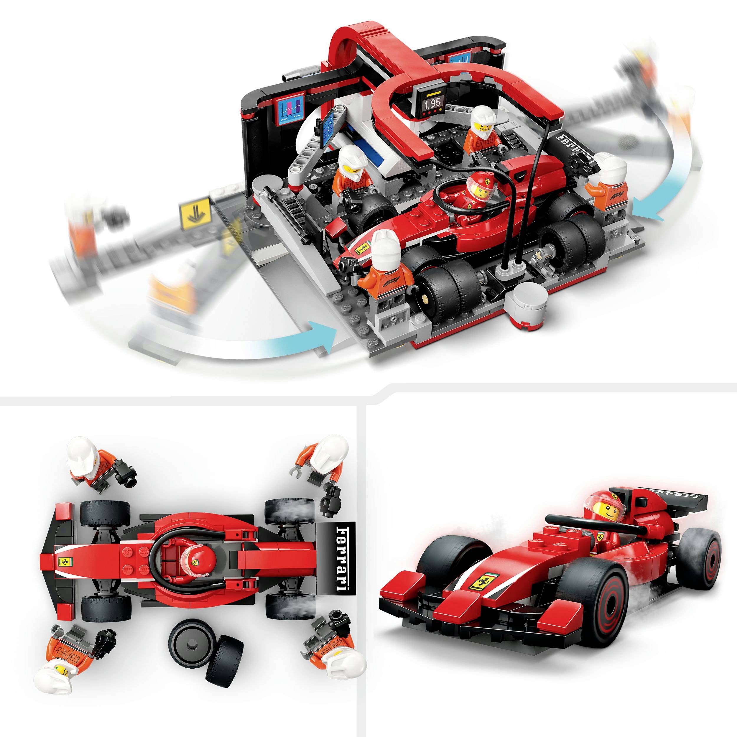 60443 LEGO® CITY F1® Boxenstopp mit Boxencrew und Ferrari Flitzer