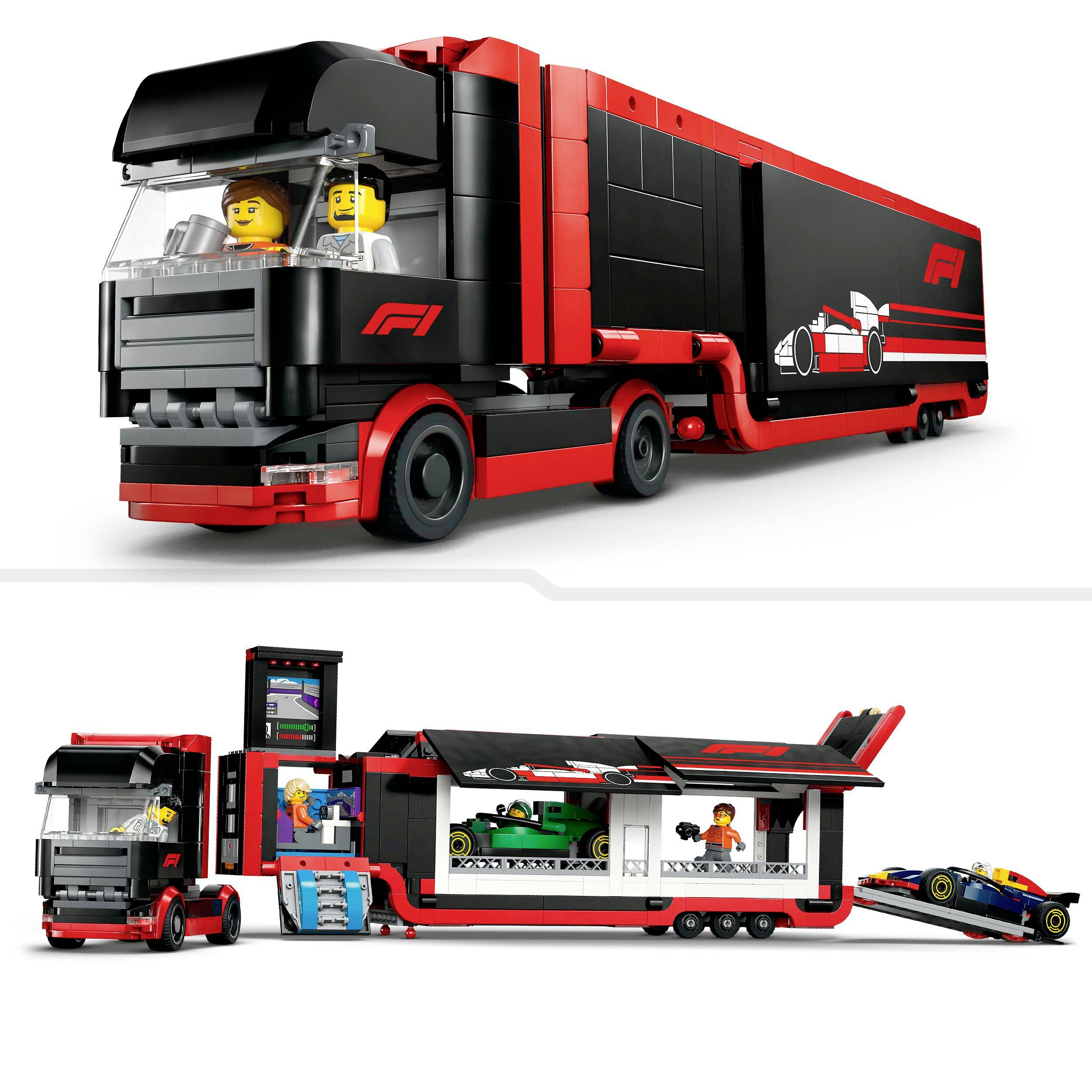 60445 LEGO® CITY F1® Transporter mit RB20 & AMR24 F1® Rennautos