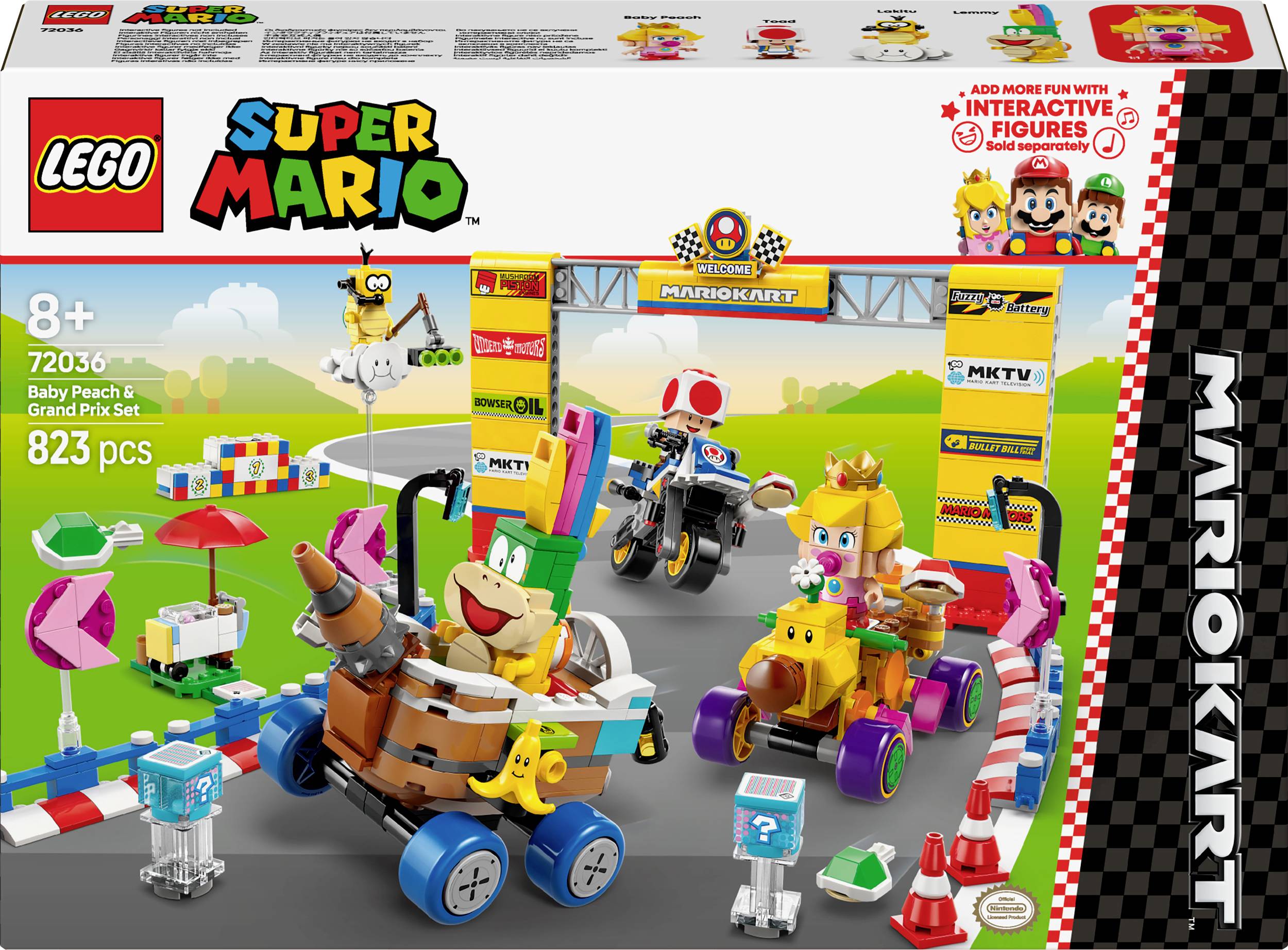 72036 LEGO® Super Mario™ Mario Kart™ – Baby Peach & Grand Prix–Set