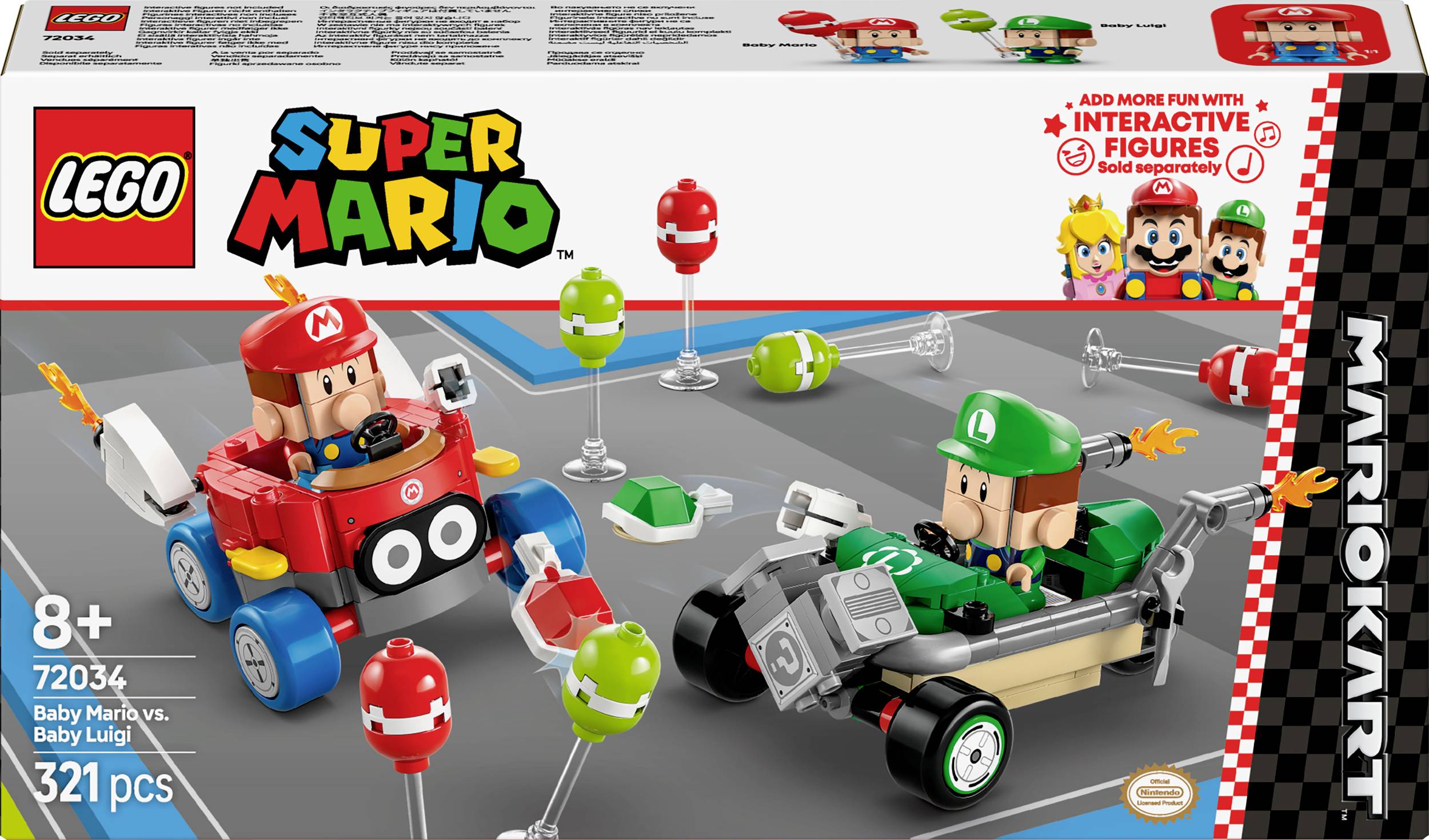 72034 LEGO® Super Mario™ Mario Kart™ – Baby Mario vs. Baby Luigi
