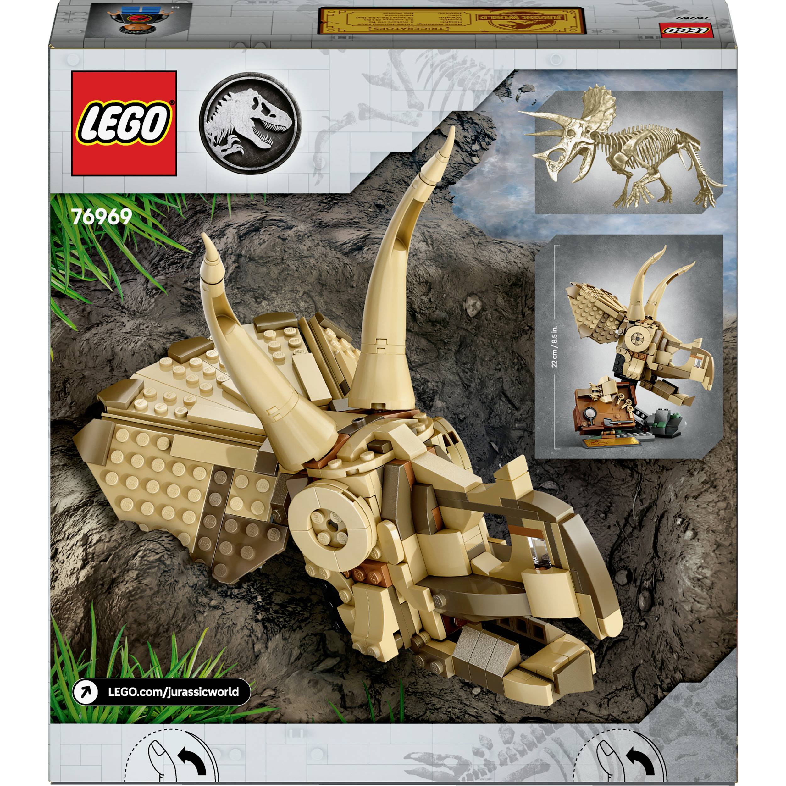 76969 LEGO® JURASSIC WORLD™ Dinosaurier-Fossilien: Triceratops-Schädel