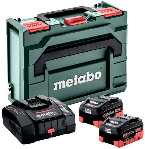 Metabo 685304000 Basic-Set 2x 18V LiHD 10 Ah Akku + ASC 290 Ladegerät metaBOX 145
