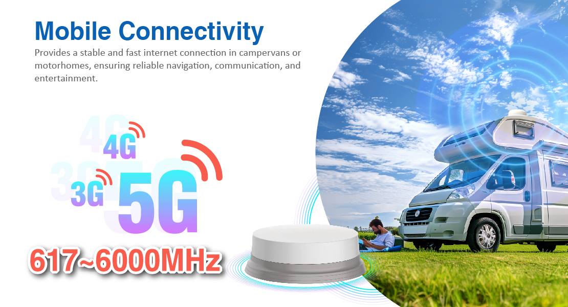 Renkforce RF-5GA-450 Rundantenne, Kfz-Festeinbau-Antenne WiFi, LTE, 5G