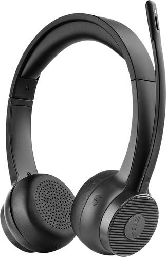 EKSA H16 On Ear Headset Bluetooth® Schwarz Noise Cancelling, Mikrofon-Rauschunterdrückung Headset