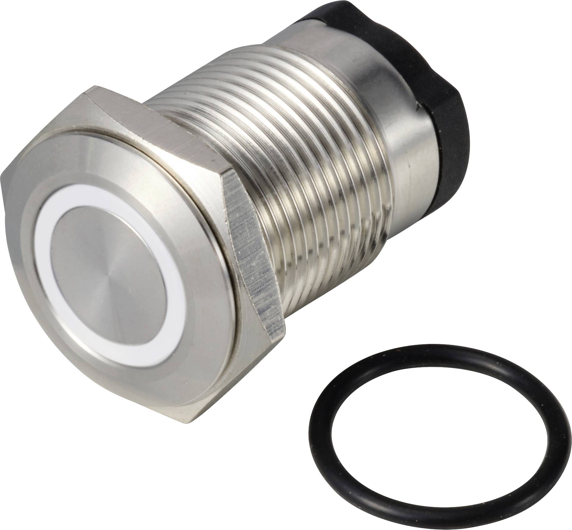 TRU COMPONENTS TC-13224160 ONPOW6316F-10E/Q/W/12V/S Drucktaster 36V DC/AC 2A 1 x Aus/(Ein) tastend Weiß IP65 1St.