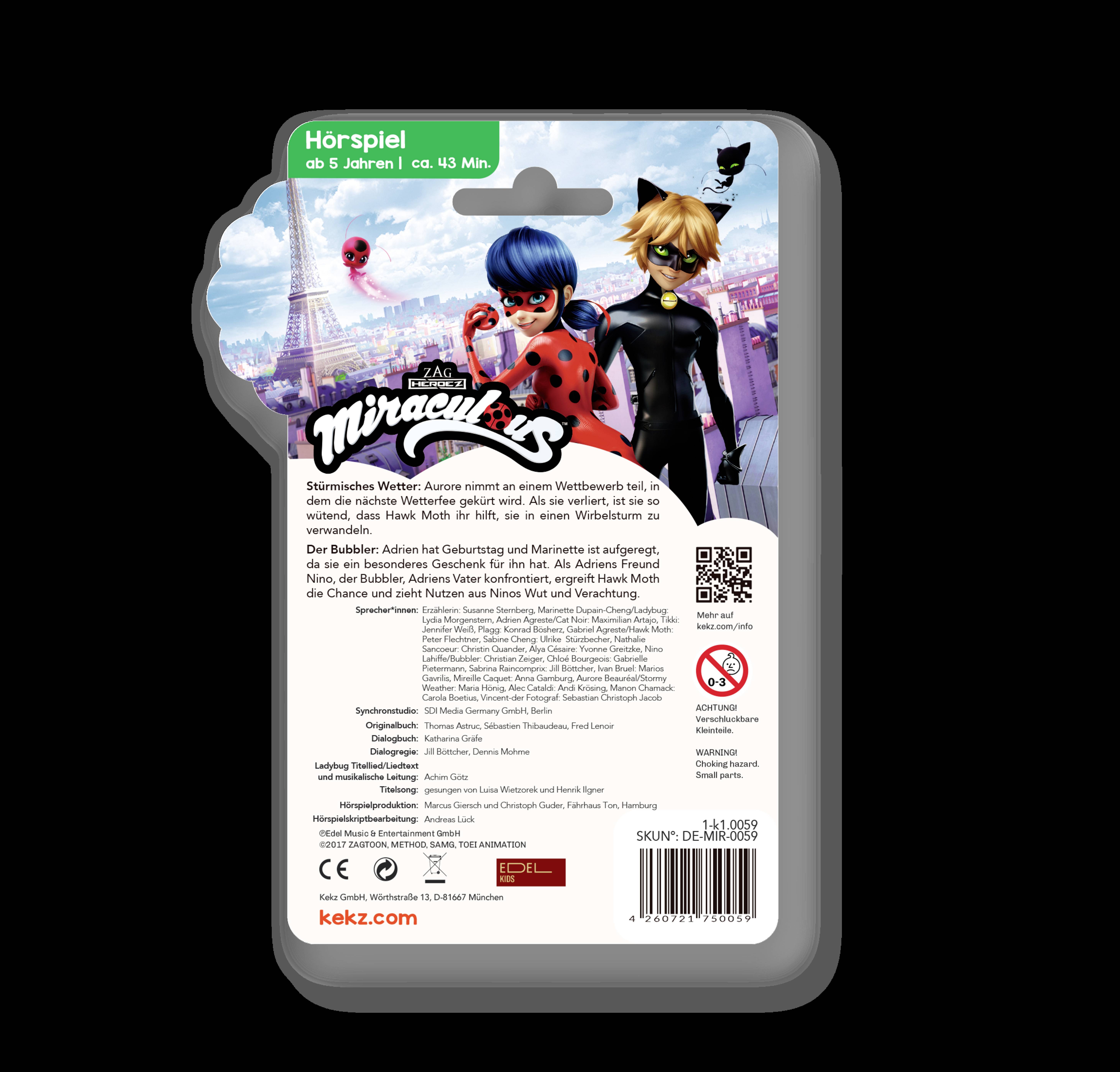 Kekz Miraculous - Stürmisches Wetter / Der Bubbler Kinder Kopfhörer-Audiochip