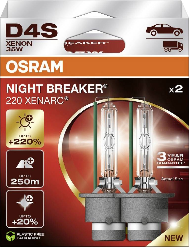 Osram Automotive 66440XN2-2HB Xenon Leuchtmittel XENARC NIGHT BREAKER® 220 D4S 35 W 42 V