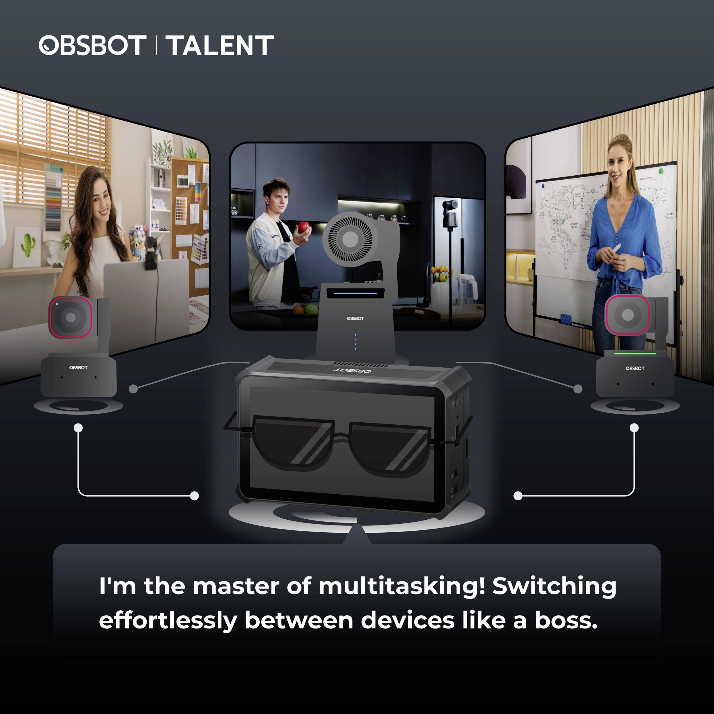 Obsbot OPB-2402-C Talent Modulares 4K-Videokonferenzsystem