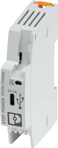 Phoenix Contact 1335698 STEP3 PSU 3A 5W 5V USB-C rail mounted with...