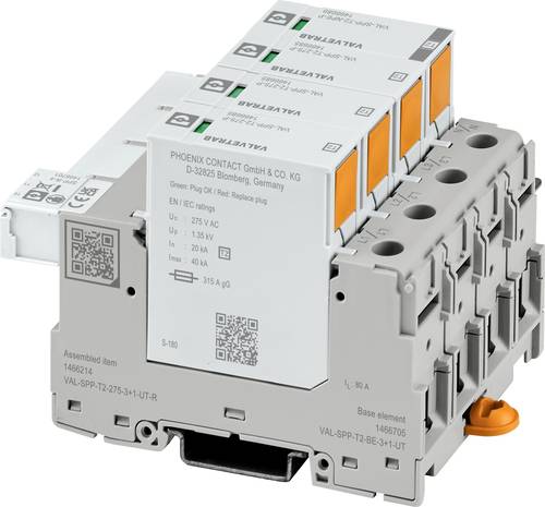 Phoenix Contact 1466214 VAL-SPP-T2-275-3+1-UT-R Überspannungsableiter Überspannungsschutz für: Ver