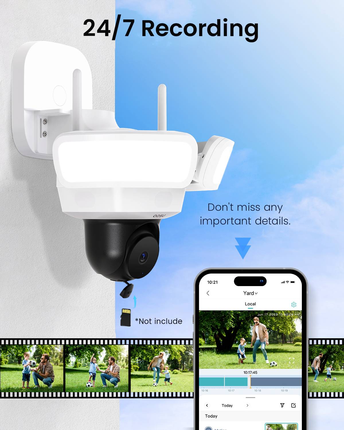 Aosu L5P L5P0.WAEU01000 WLAN IP Überwachungskamera 2800 x 1620 Pixel