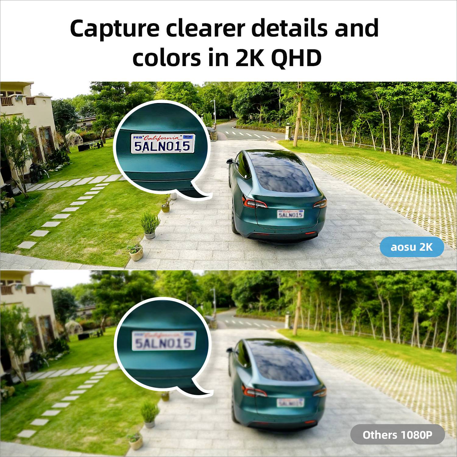 Aosu C7P-2H C7P0.WAEU02000 WLAN IP Überwachungskamera-Set 2048 x 1536 Pixel