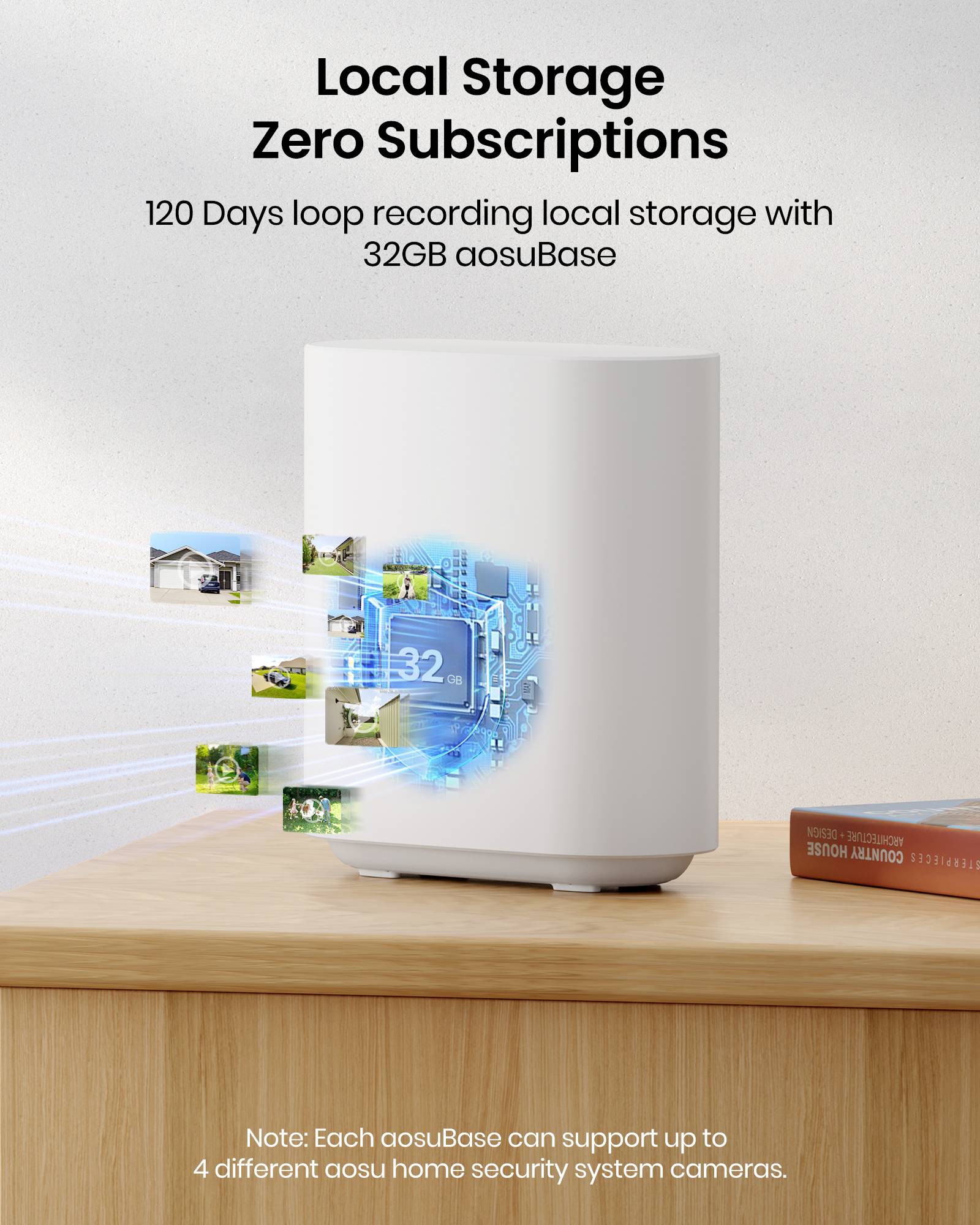 Weißes Gerät auf einem Tisch mit der Beschriftung 