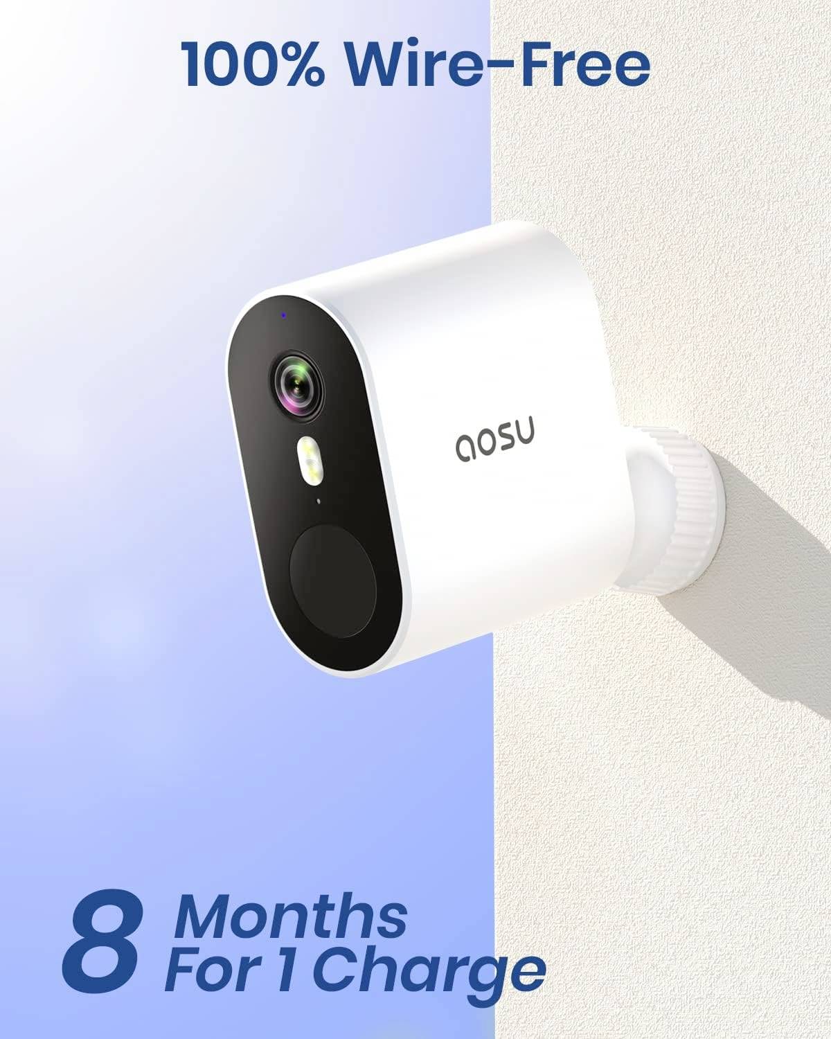 Aosu C6S-2H C6S0.WAEU02000 WLAN IP Überwachungskamera-Set 2560 x 1920 Pixel