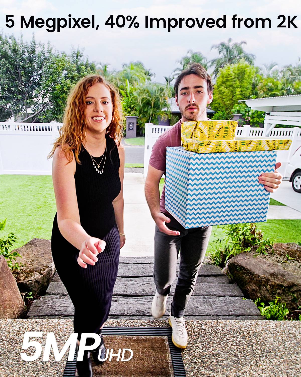 Aosu V8S Video-Türsprechanlage WLAN Komplett-Set 1 Stück Schwarz