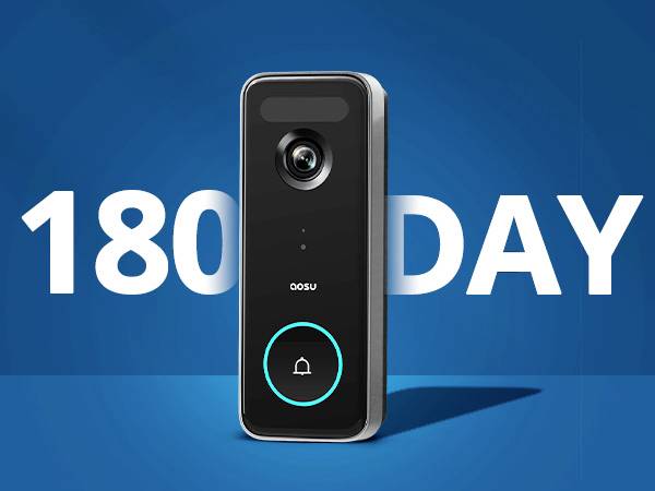 Aosu V8S Video-Türsprechanlage WLAN Komplett-Set 1 Stück Schwarz