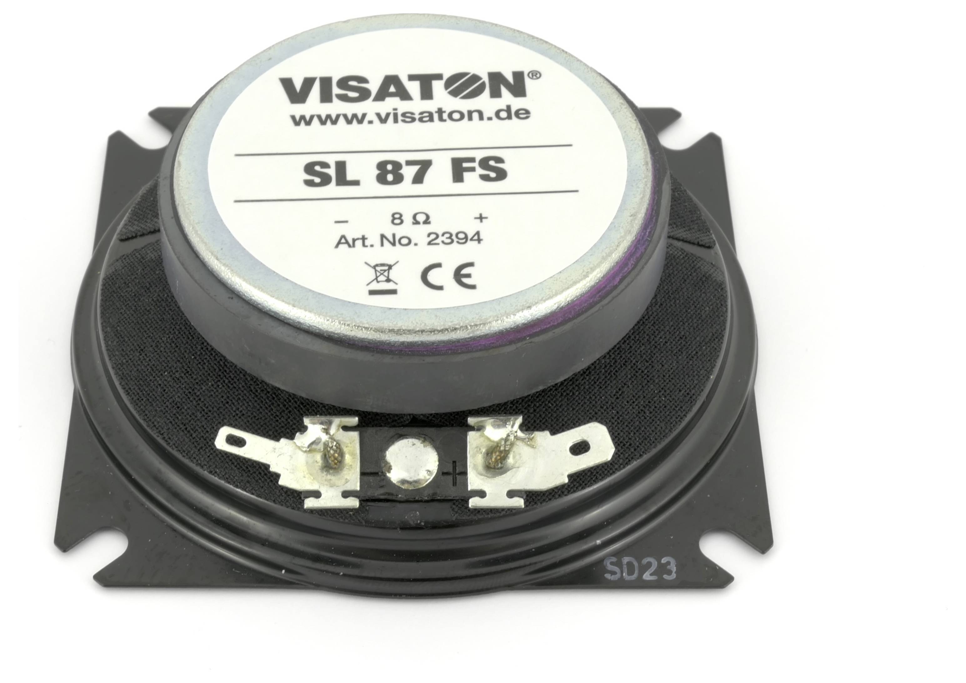 Visaton SL 87 FS - 8 Ohm 3.3 Zoll 8cm Breitbänder 8Ω Schwarz Kunststoff-Membran