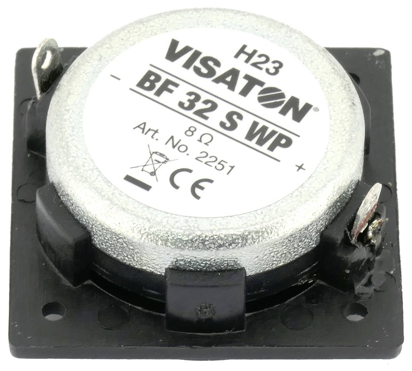 Visaton BF 32 S WP - 8 Ohm 1.3 Zoll 3.2cm Breitbänder 8Ω Schwarz Aluminium-Membran