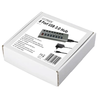 Maxtrack CH11L 8 Port USB 3.0-Hub einzeln schaltbar Silber-Grau Maxtrack CH11L 8 Port USB 3.0-Hub einzeln schaltbar Silber-Grau