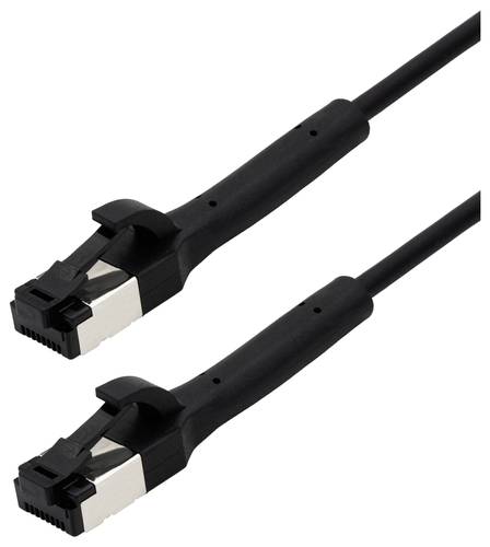Maxtrack TI42-3L RJ45 Patchkabel CAT 8.1 U/FTP 3 m Schwarz Einzelschirm, Flexibel 1 St.