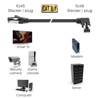 Maxtrack TI51-2L RJ45 Netzwerkkabel, Patchkabel CAT 8.1 S/FTP 2m Schwarz 90° nach rechts gewinkelt, Einzelschirm 1St. Maxtrack TI51-2L RJ45 Netzwerkkabel, Patchkabel CAT 8.1 S/FTP 2m Schwarz 90° nach rechts gewinkelt, Einzelschirm 1St.