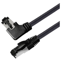 Maxtrack TI51-1,5L RJ45 Netzwerkkabel, Patchkabel CAT 8.1 S/FTP 1.50m Schwarz 90° nach rechts gewinkelt, Einzelschirm 1St. Maxtrack TI51-1,5L RJ45 Netzwerkkabel, Patchkabel CAT 8.1 S/FTP 1.50m Schwarz 90° nach rechts gewinkelt, Einzelschirm 1St.