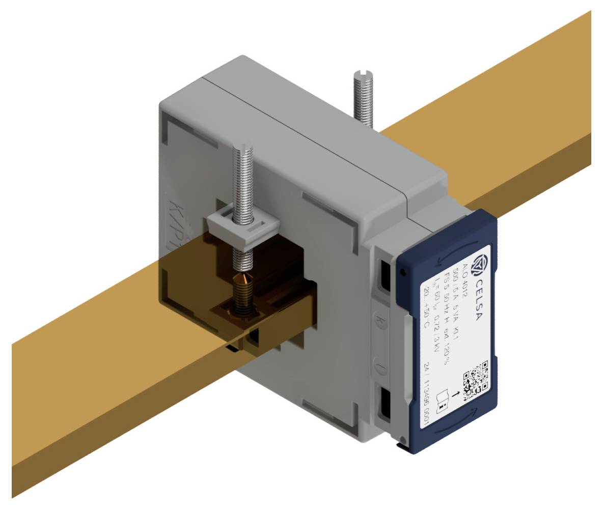 Celsa ALO 4012 600/1A 5VA Kl. 0.5 70142-0387-0500 Aufsteckstromwandler Primärstrom 600 A Sekundärstrom 1 A Leiterdurchführung (H x B):40 x 40 mm Le