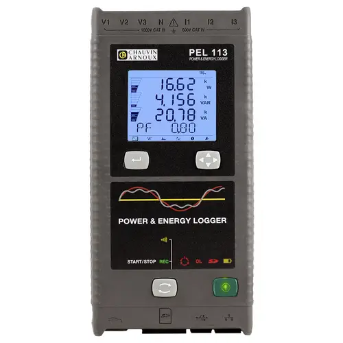 Chauvin Arnoux PEL 113 Set Netz-Analysegerät 3phasig inkl. Stromzangen, mit Loggerfunktion, Energiemessungen, Lastanalysen Chauvin Arnoux PEL 113 Set Netz-Analysegerät 3phasig inkl. Stromzangen, mit Loggerfunktion, Energiemessungen, Lastanalysen