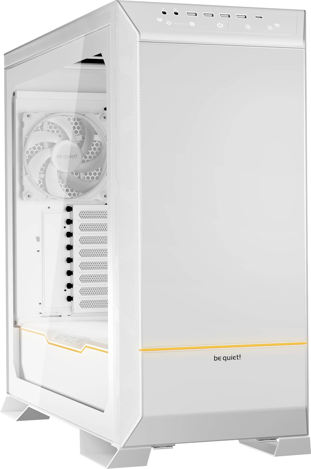 BeQuiet DARK BASE PRO 901 White Full Tower PC-Gehäuse Weiß 3 vorinstallierte Lüfter, Integrierte Beleuchtung, Seitenfenster