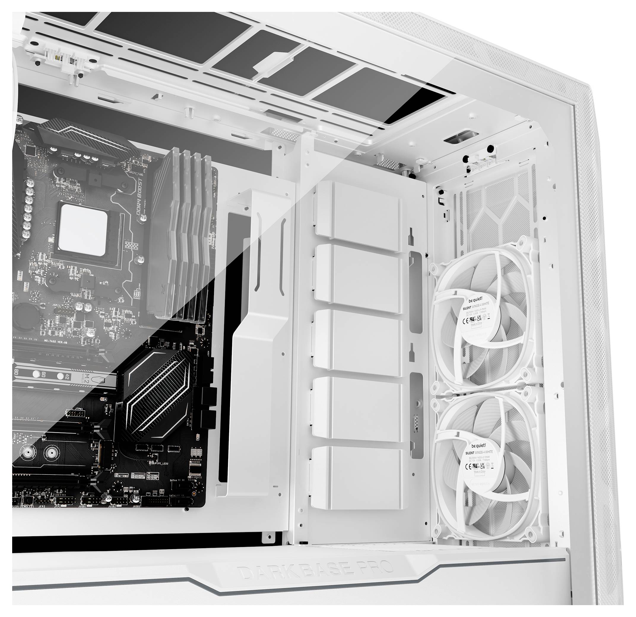 be quiet! DARK BASE PRO 901 White | PC-GehäuseAustauschbare Top-Cover und