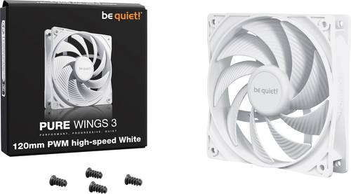 BeQuiet PURE WINGS 3 White 120mm PWM high-speed PC-Gehäuse-Lüfter Weiß (B x H x T) 120 x 25 x 120
