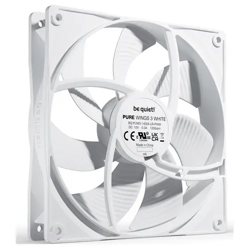 BeQuiet PURE WINGS 3 White 140mm PWM PC-Gehäuse-Lüfter Weiß (B x H x T) 140 x 25 x 140mm BeQuiet PURE WINGS 3 White 140mm PWM PC-Gehäuse-Lüfter Weiß (B x H x T) 140 x 25 x 140mm