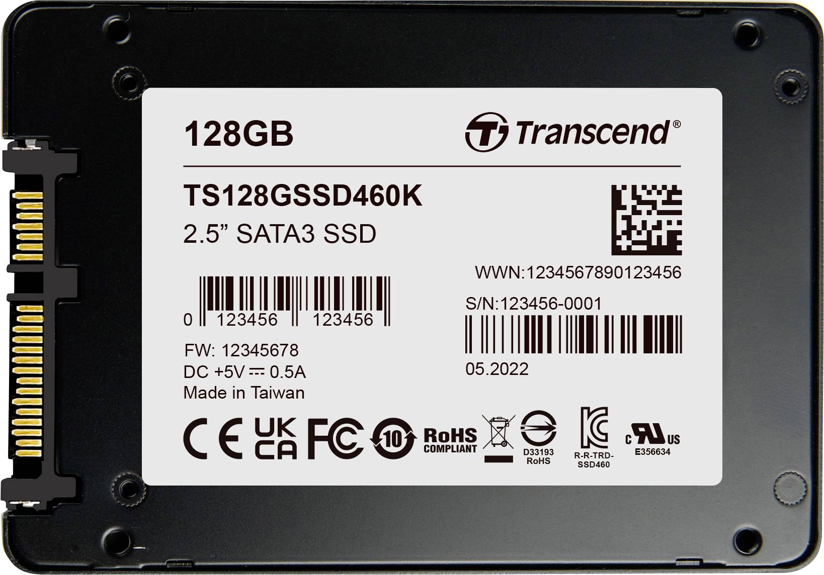 Transcend 128 GB Interne mSATA SSD TS128GSSD460K-VS1