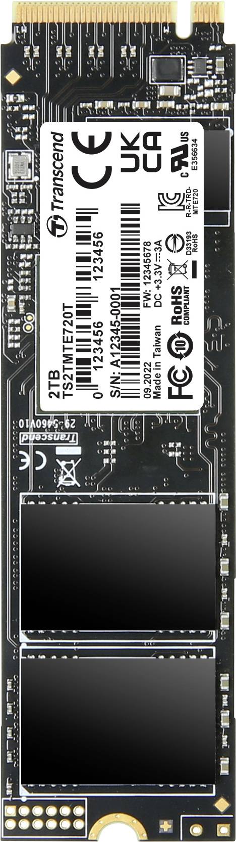 Transcend 2TB Interne PCIe SSD TS2TMTE720T-VS1