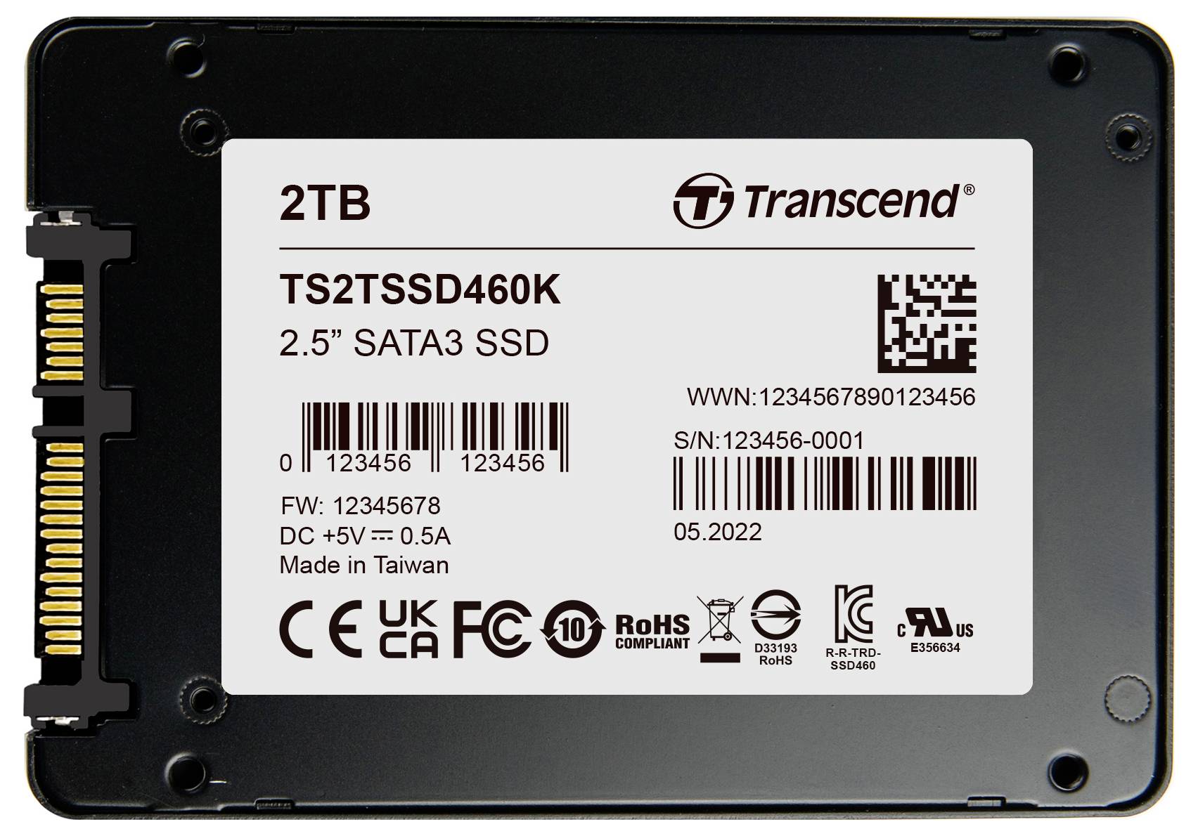 Transcend 2TB Interne mSATA SSD TS2TSSD460K-VS1