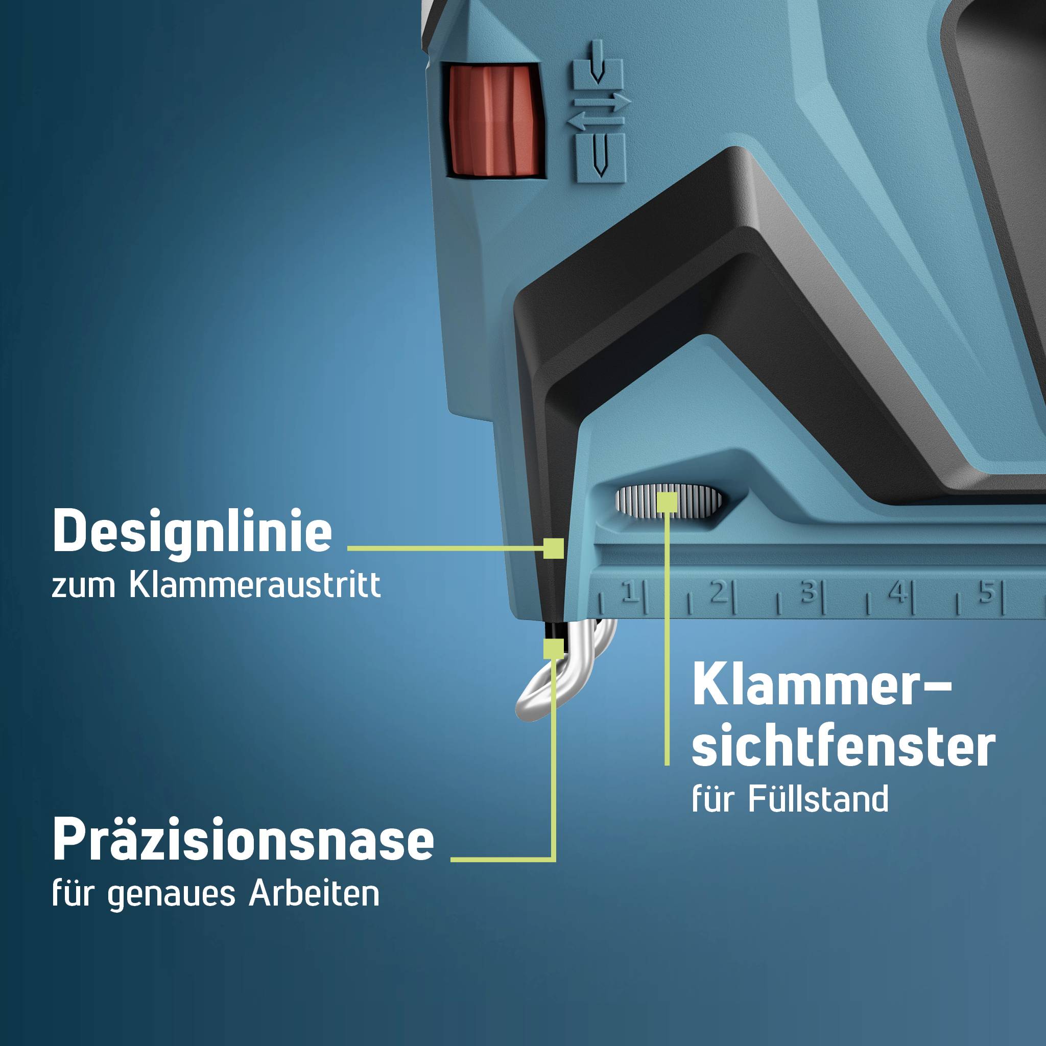 Novus Tools J-550 031-0373 Akkutacker Klammerntyp Typ 37, Typ 53 Klammernlänge 6 - 14mm ohne Akku, ohne Ladegerät