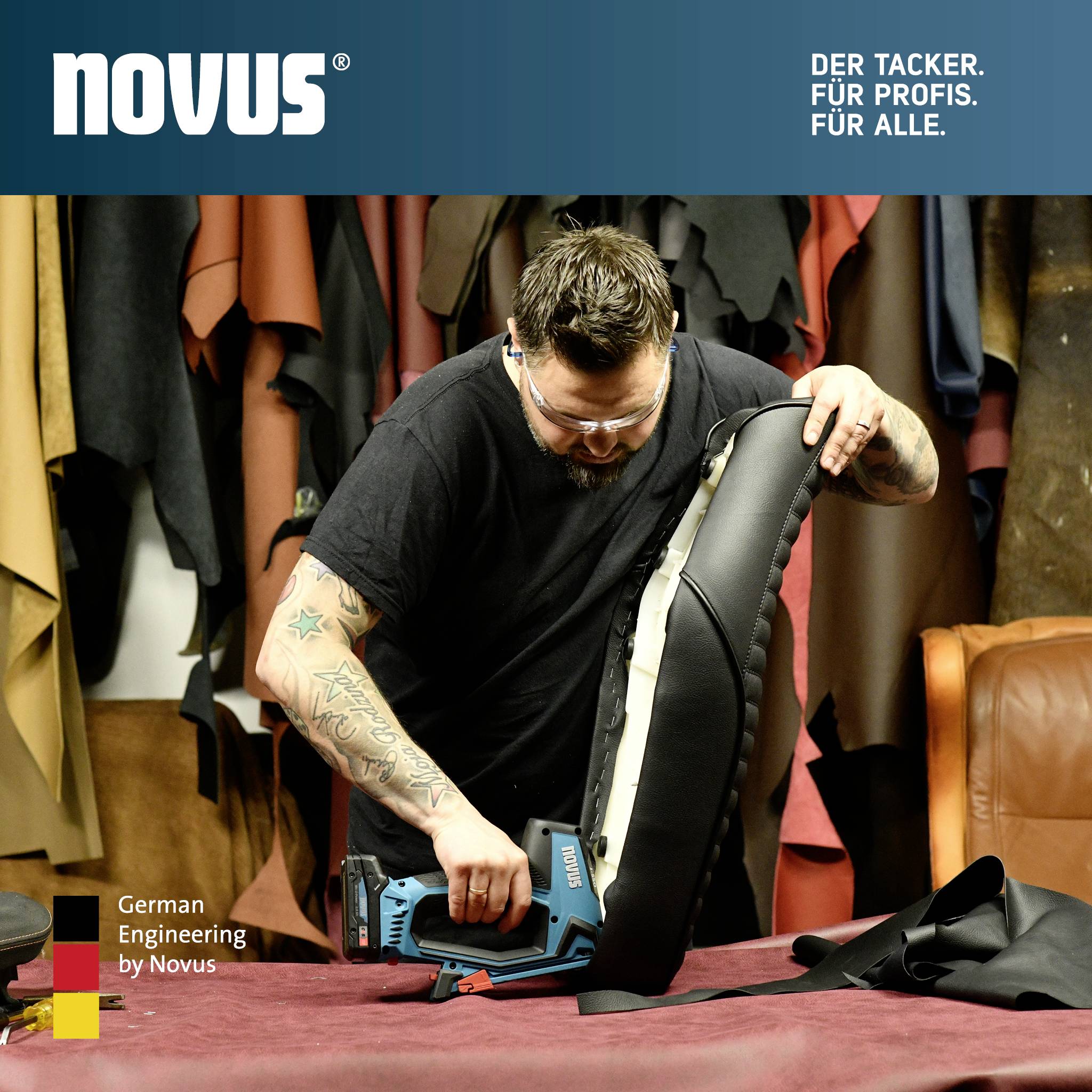 Novus Tools J-550 031-0375 Akkutacker Klammerntyp Typ 37, Typ 53 Klammernlänge 6 - 14mm inkl. Akku, inkl. Ladegerät, inkl. Koffer