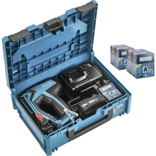 Novus Tools J-550 031-0375 Akkutacker Klammerntyp Typ 37, Typ 53 Klammernlänge 6 - 14mm inkl. Akku, inkl. Ladegerät, inkl. Koffer Novus Tools J-550 031-0375 Akkutacker Klammerntyp Typ 37, Typ 53 Klammernlänge 6 - 14mm inkl. Akku, inkl. Ladegerät, inkl. Koffer