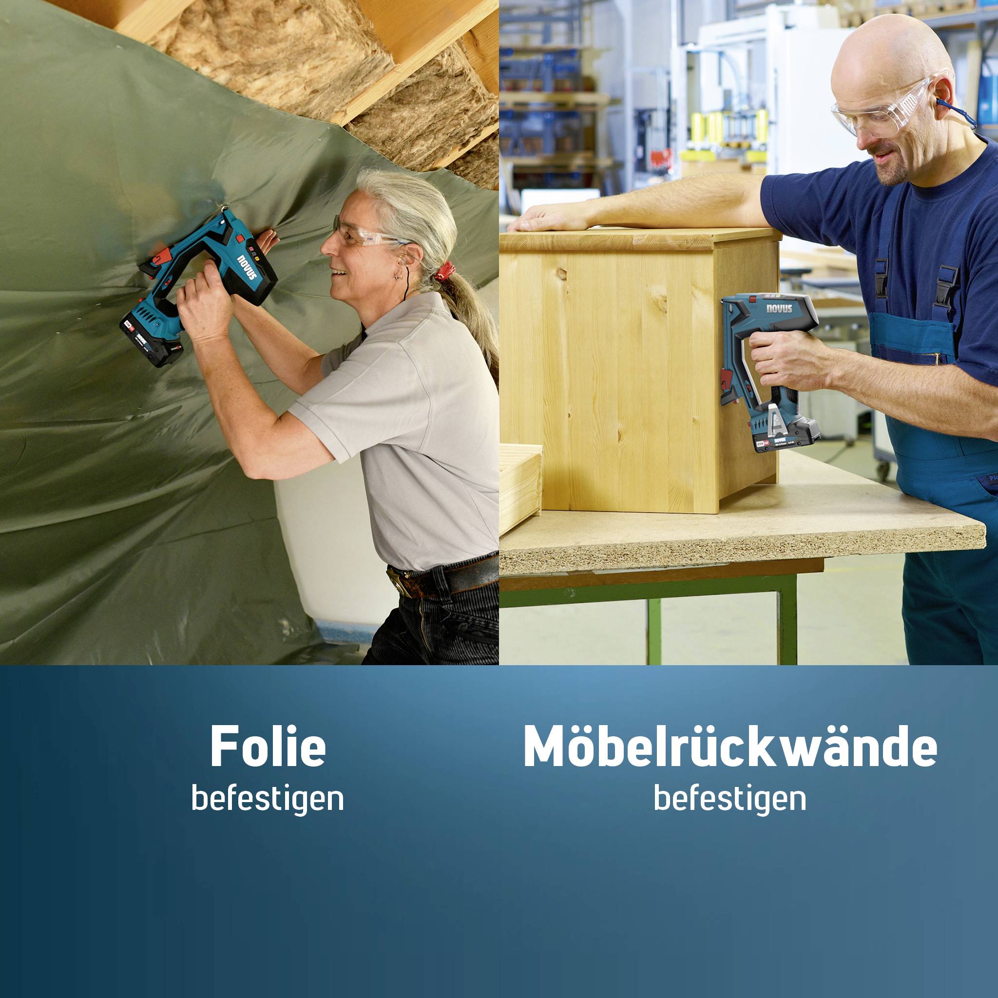 Novus Tools J-551 031-0374 Akkutacker Klammerntyp Typ 11, Typ 53F Klammernlänge 6 - 14mm ohne Akku, ohne Ladegerät