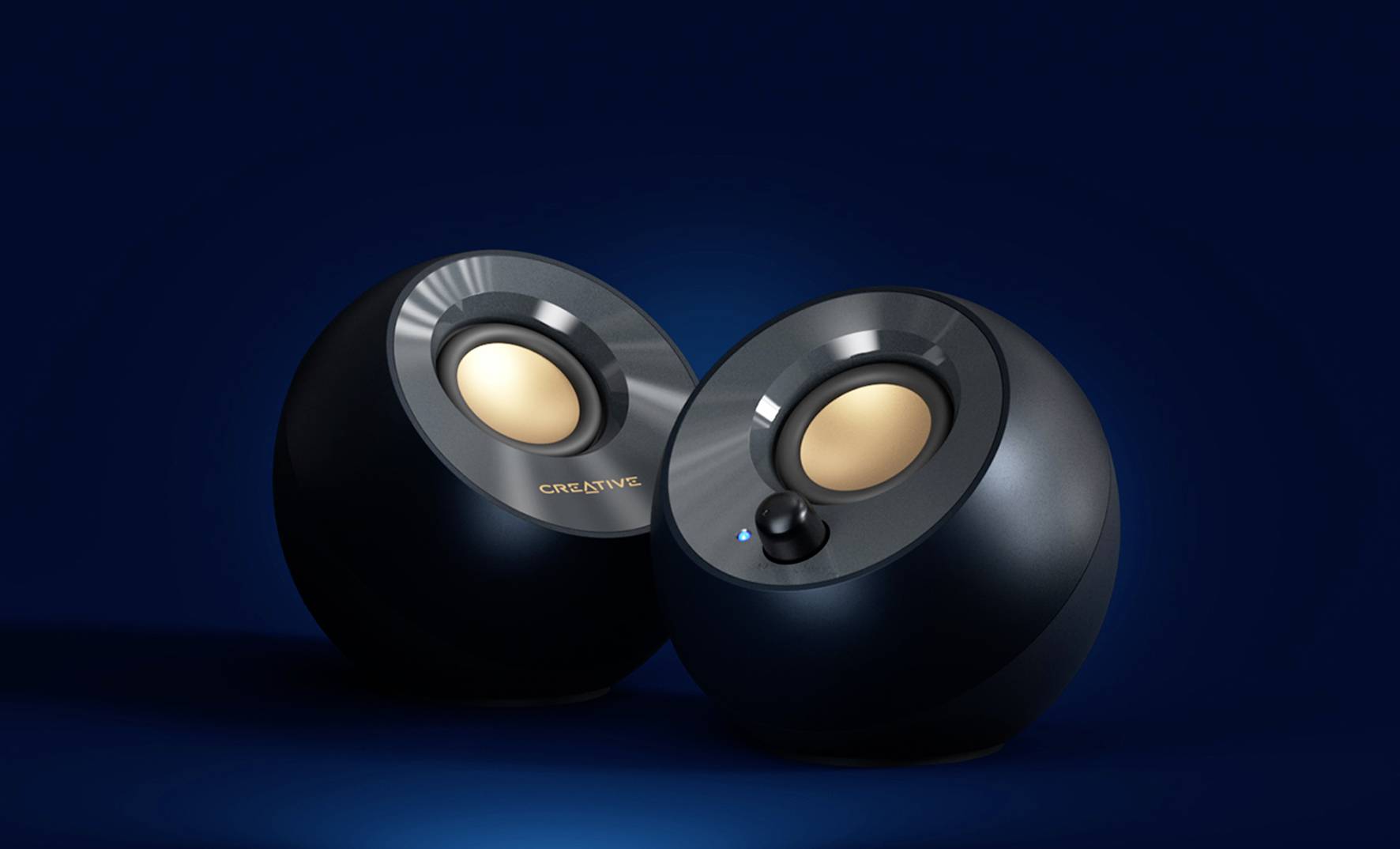 Creative Pebble V2, 2.0 2.0 PC-Lautsprecher Kabelgebunden 4W Schwarz