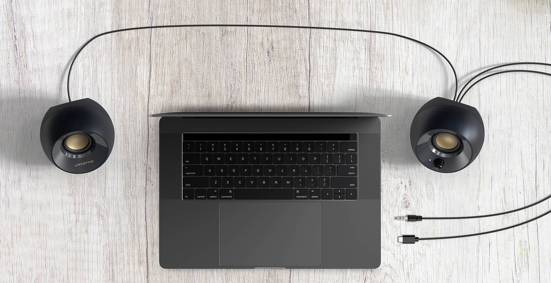 Creative Pebble V2, 2.0 2.0 PC-Lautsprecher Kabelgebunden 4W Schwarz