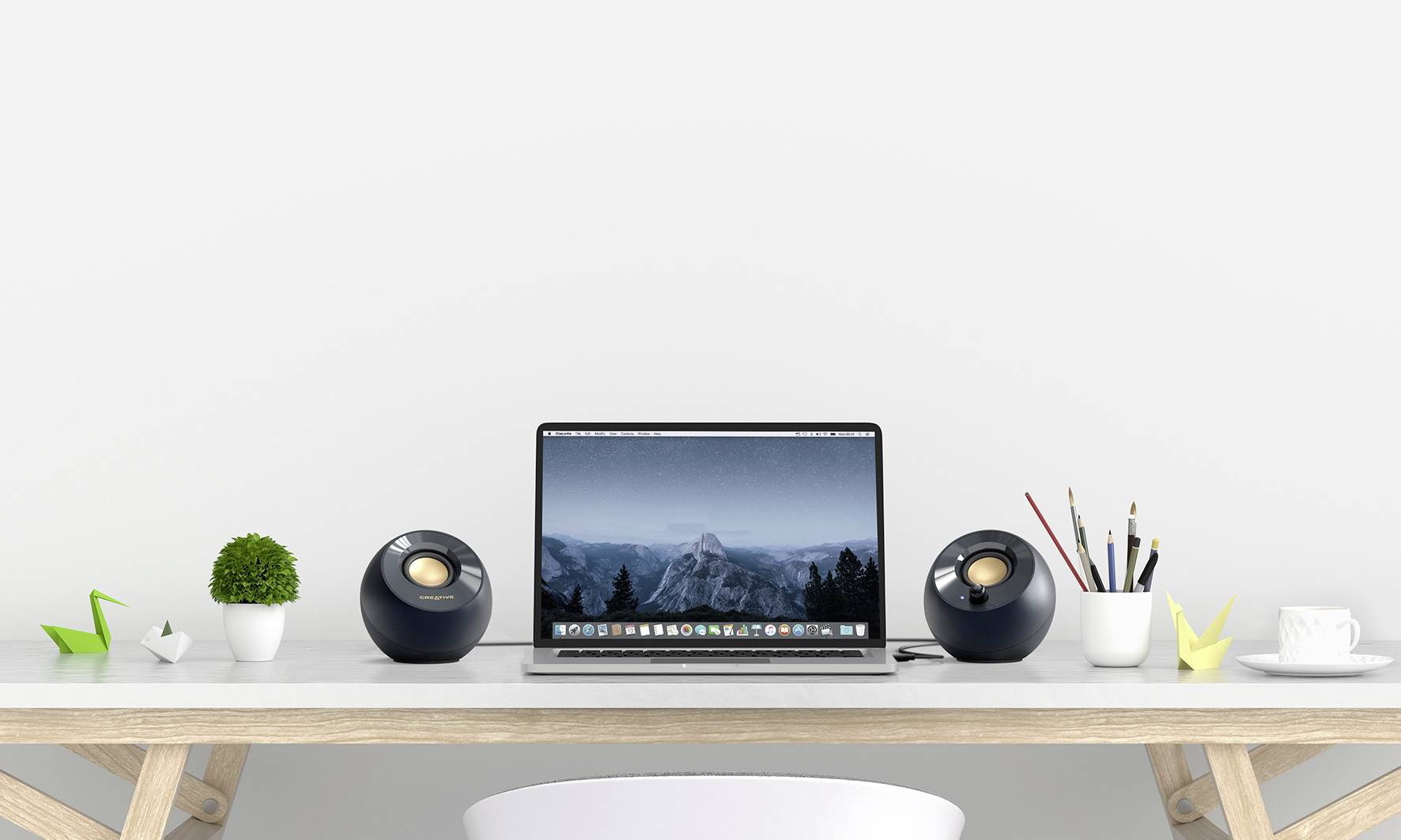 Creative Pebble V2, 2.0 2.0 PC-Lautsprecher Kabelgebunden 4W Schwarz