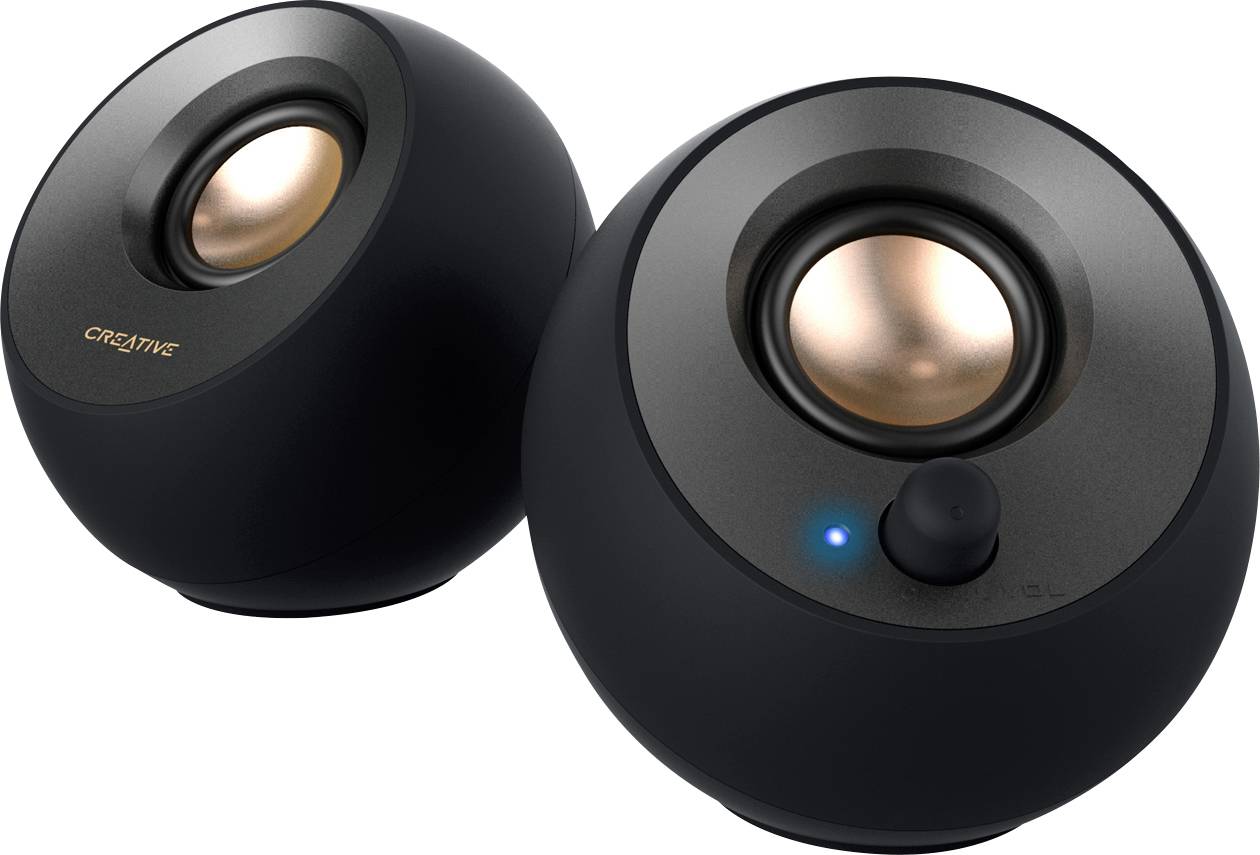 Creative Pebble V2, 2.0 2.0 PC-Lautsprecher Kabelgebunden 4W Schwarz