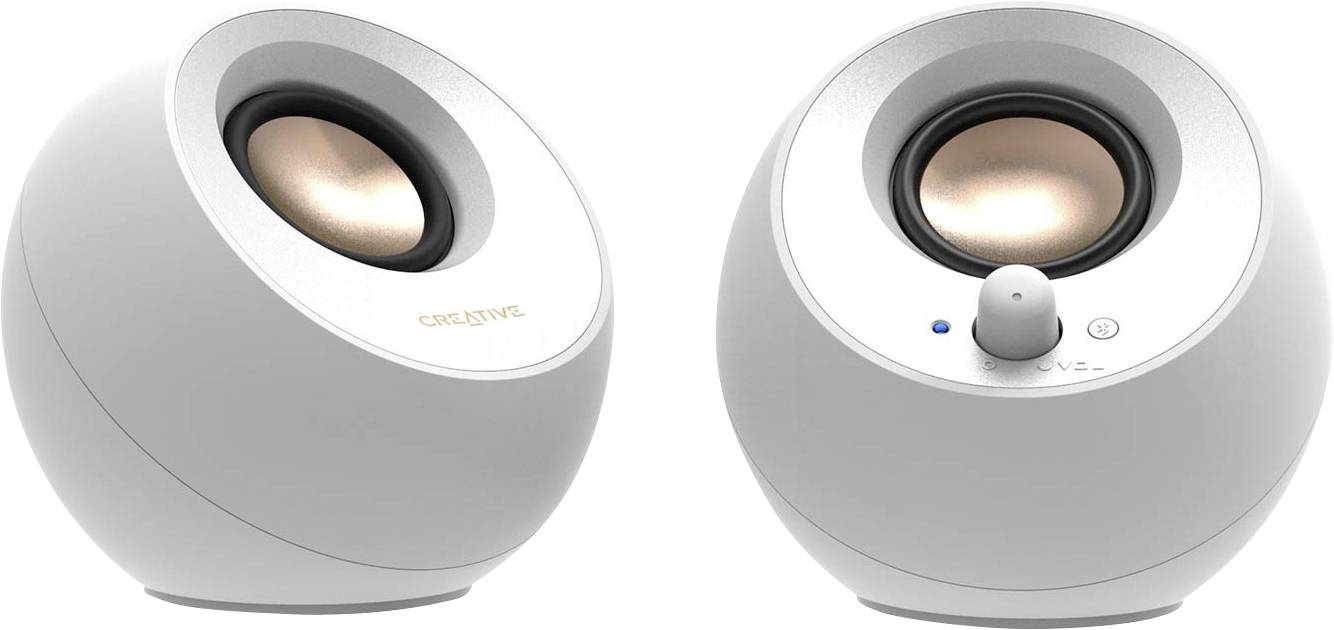 Creative Pebble V3, 2.0 2.0 PC-Lautsprecher Kabelgebunden, Bluetooth® 8 W Weiß