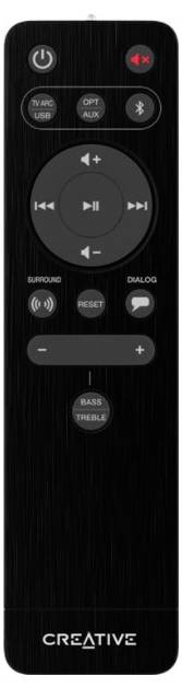 Creative Stage V2, 2.1 Soundbar Schwarz inkl. kabelgebundenem Subwoofer