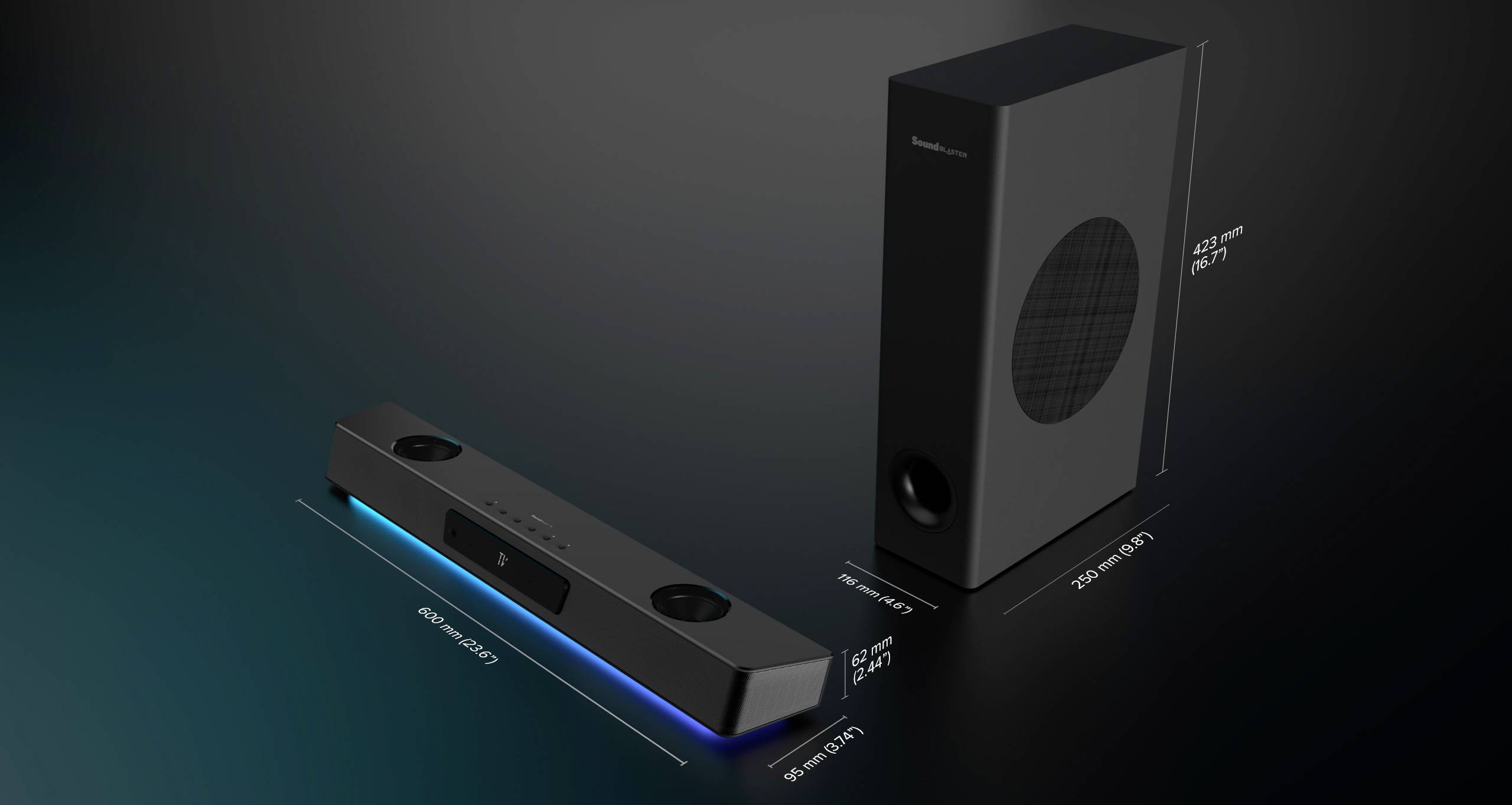 Creative Katana V2X, 2.1 Soundbar Schwarz