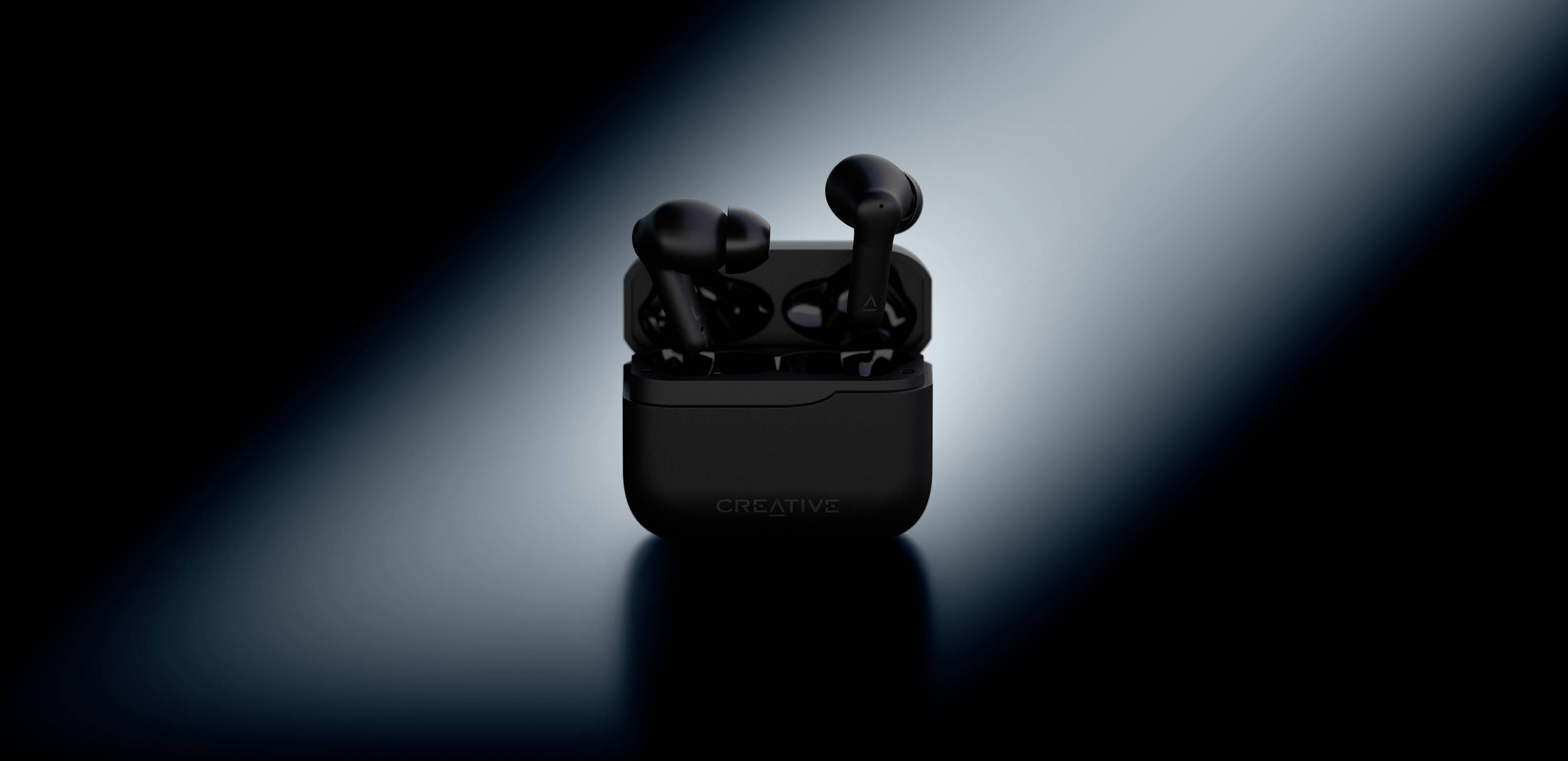 Creative Zen Air 2 In Ear Kopfhörer Bluetooth® Schwarz Schweißresistent, Wasserbeständig, Batterieladeanzeige, inkl. Lade- und