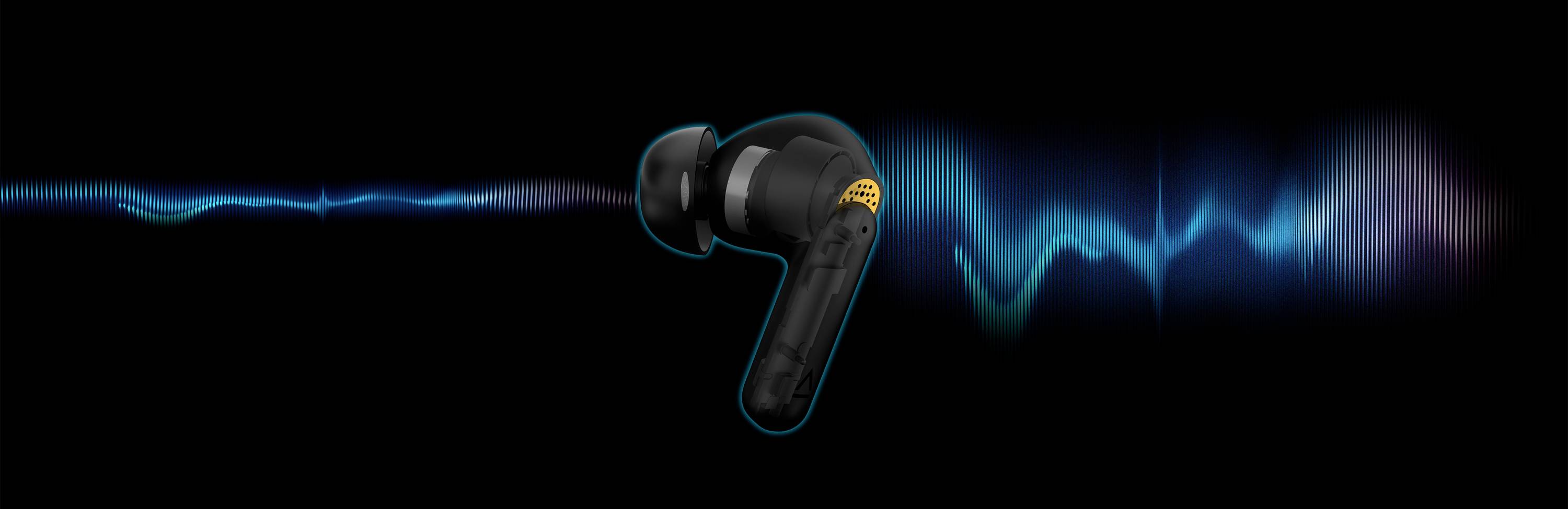 Creative Aurvana Ace In Ear Kopfhörer Bluetooth® Schwarz Schweißresistent, Wasserbeständig, Batterieladeanzeige, inkl. Lade- und
