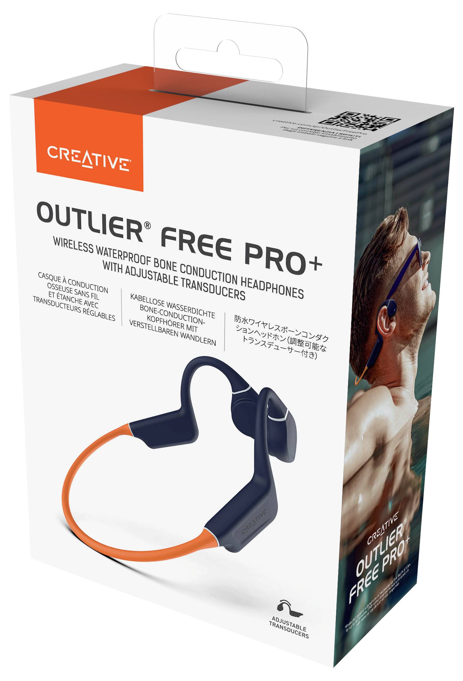 Creative Outlier Free Pro+ On Ear Headset Bluetooth® Stereo Orange Wasserbeständig